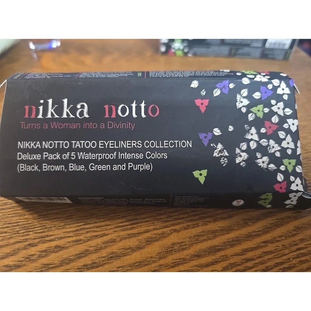 Nikka notto Deluxe 5 Pack Tatoo Eyeliners Collection‎ Full Size 0.07oz NIB